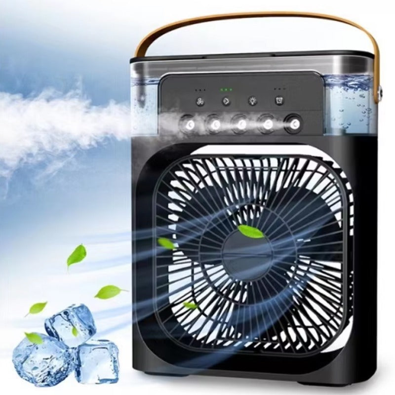 Portable Air Cooler and Humidifier with 500mL Water Tank – Quiet Mist Spray Fan for Home, Office, Car, Camping and Indoor Use (Random Color).