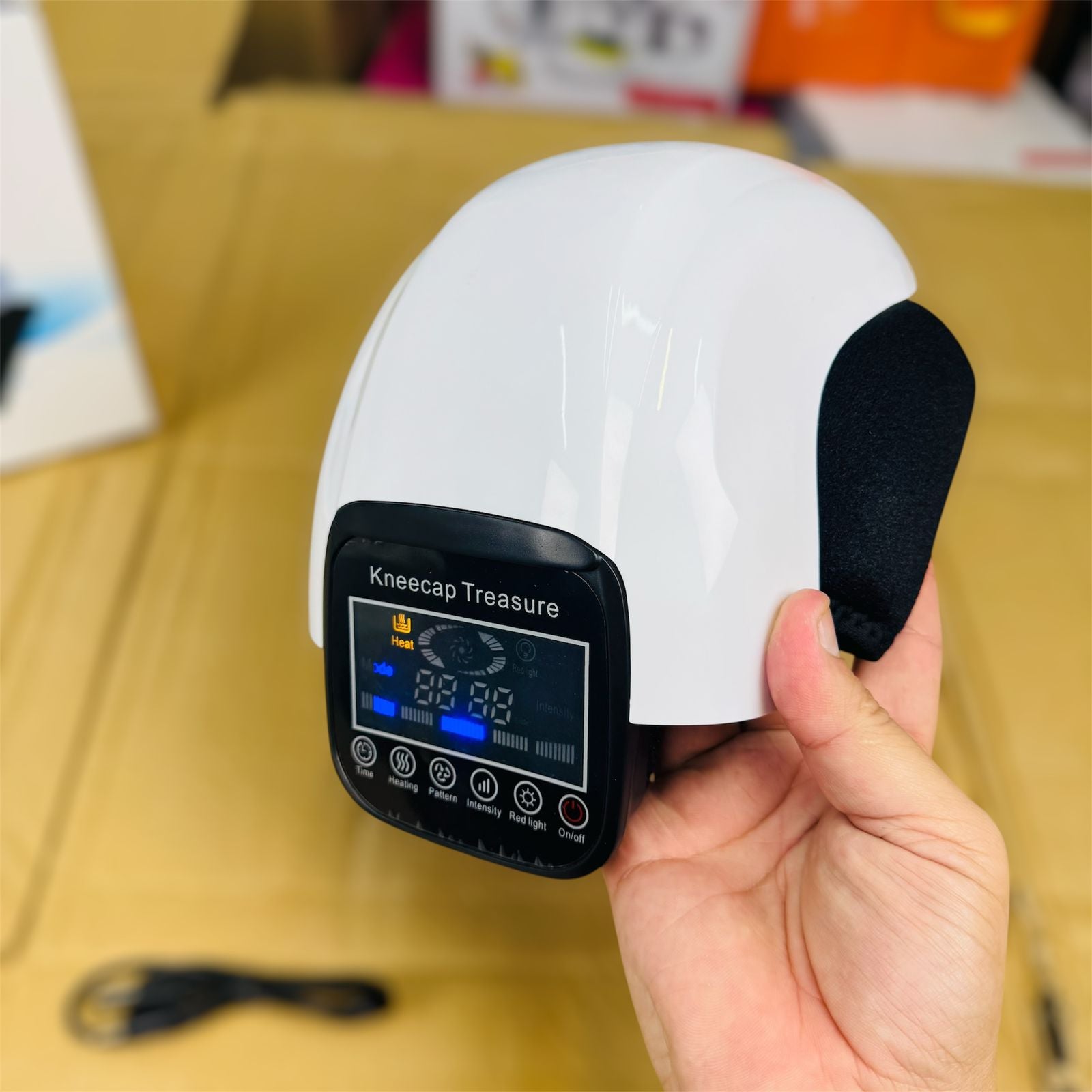 Rechargeable Knee Massager, with Heating and Vibration Large LED Screen