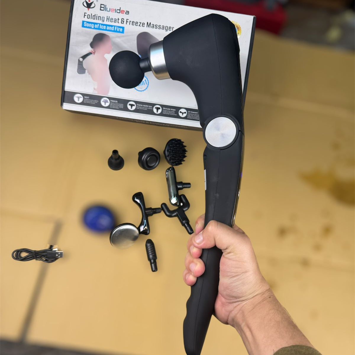 lot import 10 in 1 foldable heating and cooling massager