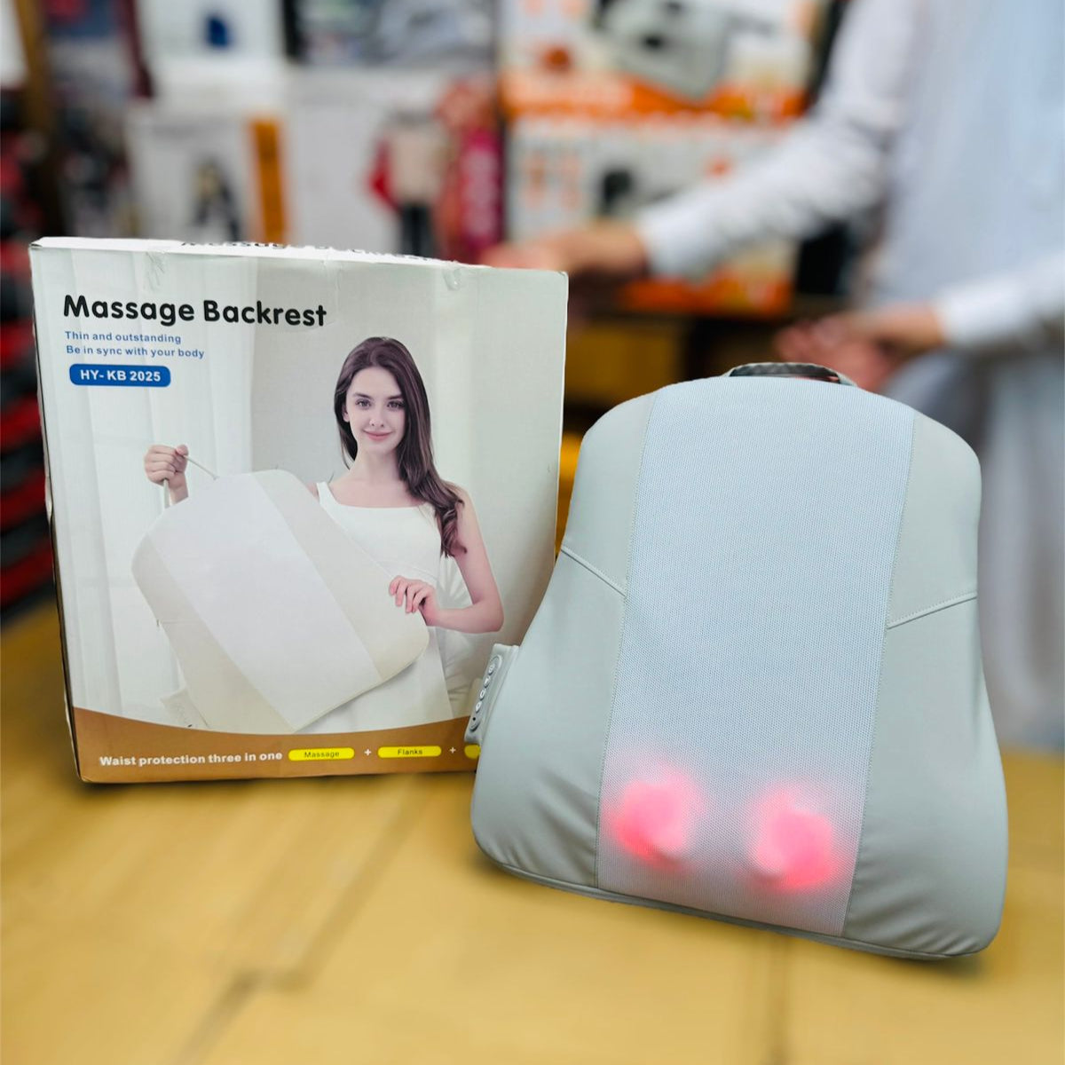 Rechargeable Massage Backrest with infrared heating