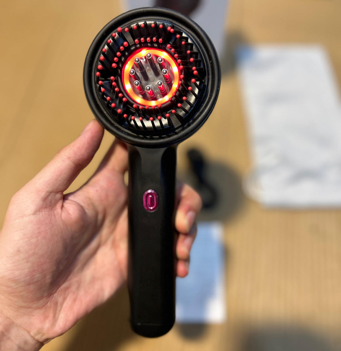 Rechargeable Scalp Massager Comb for Hair Growth & Relaxation